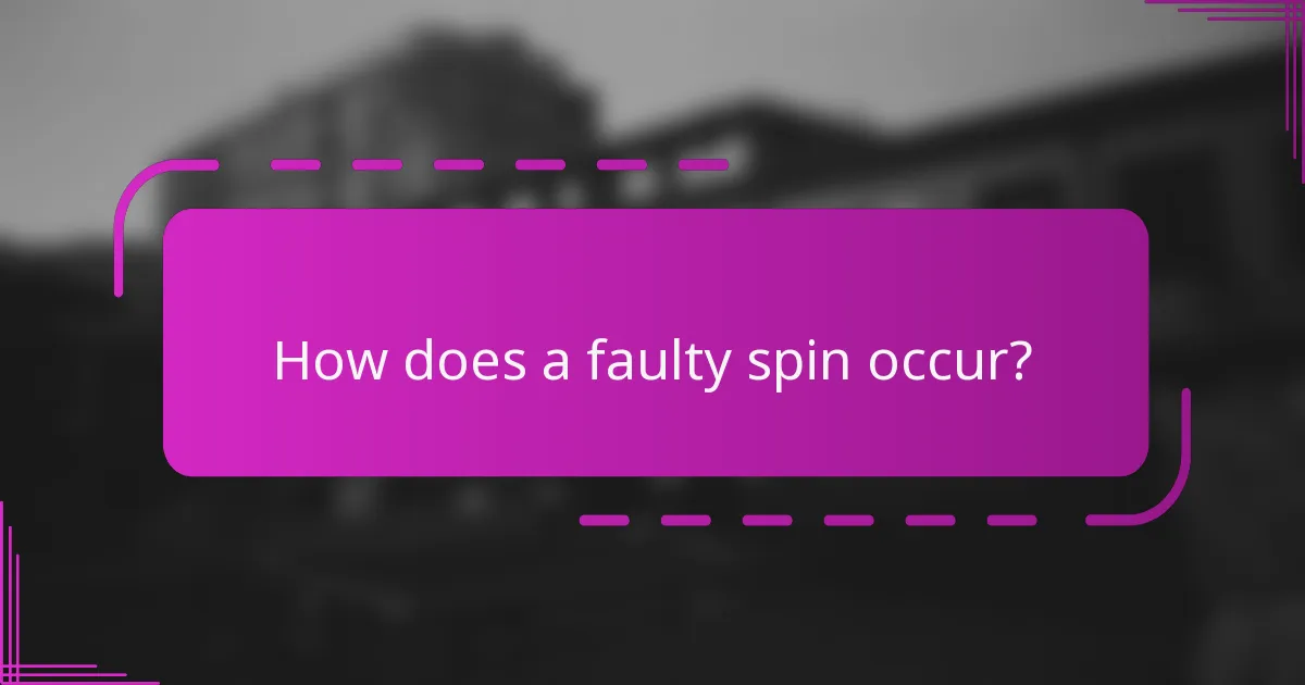 How does a faulty spin occur?