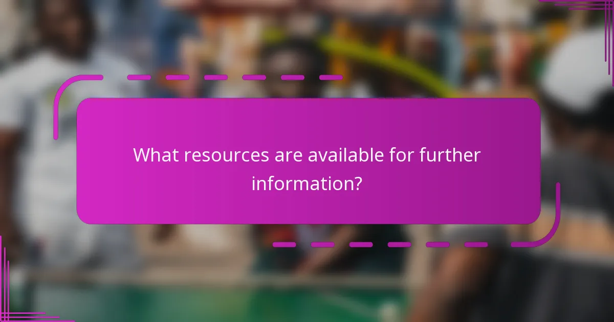 What resources are available for further information?