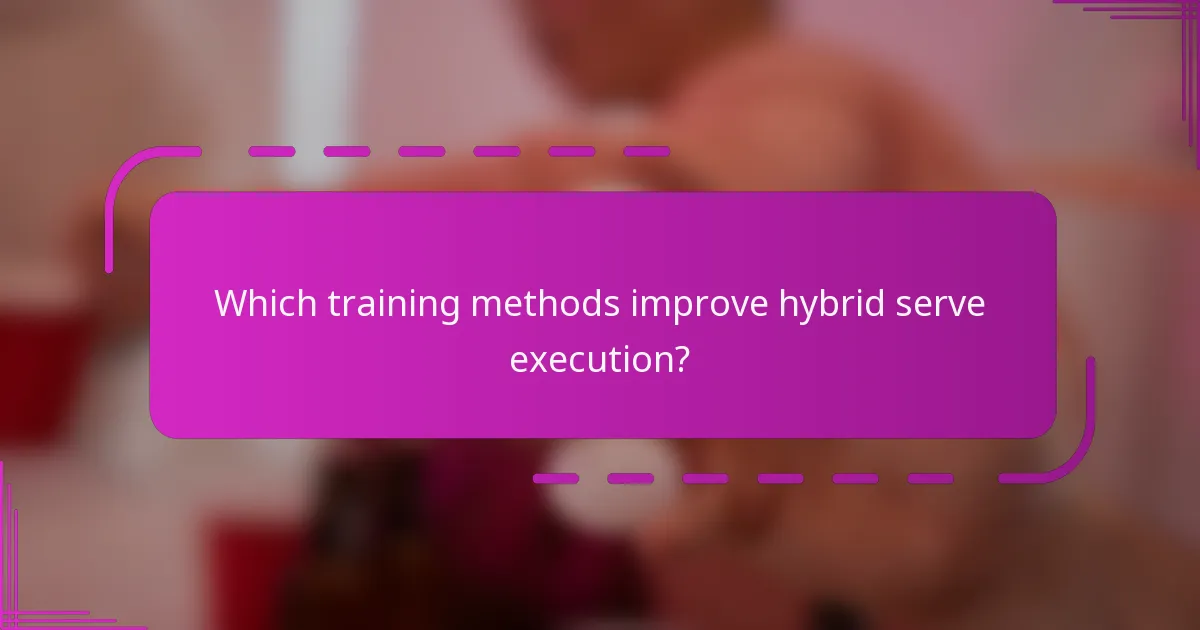 Which training methods improve hybrid serve execution?